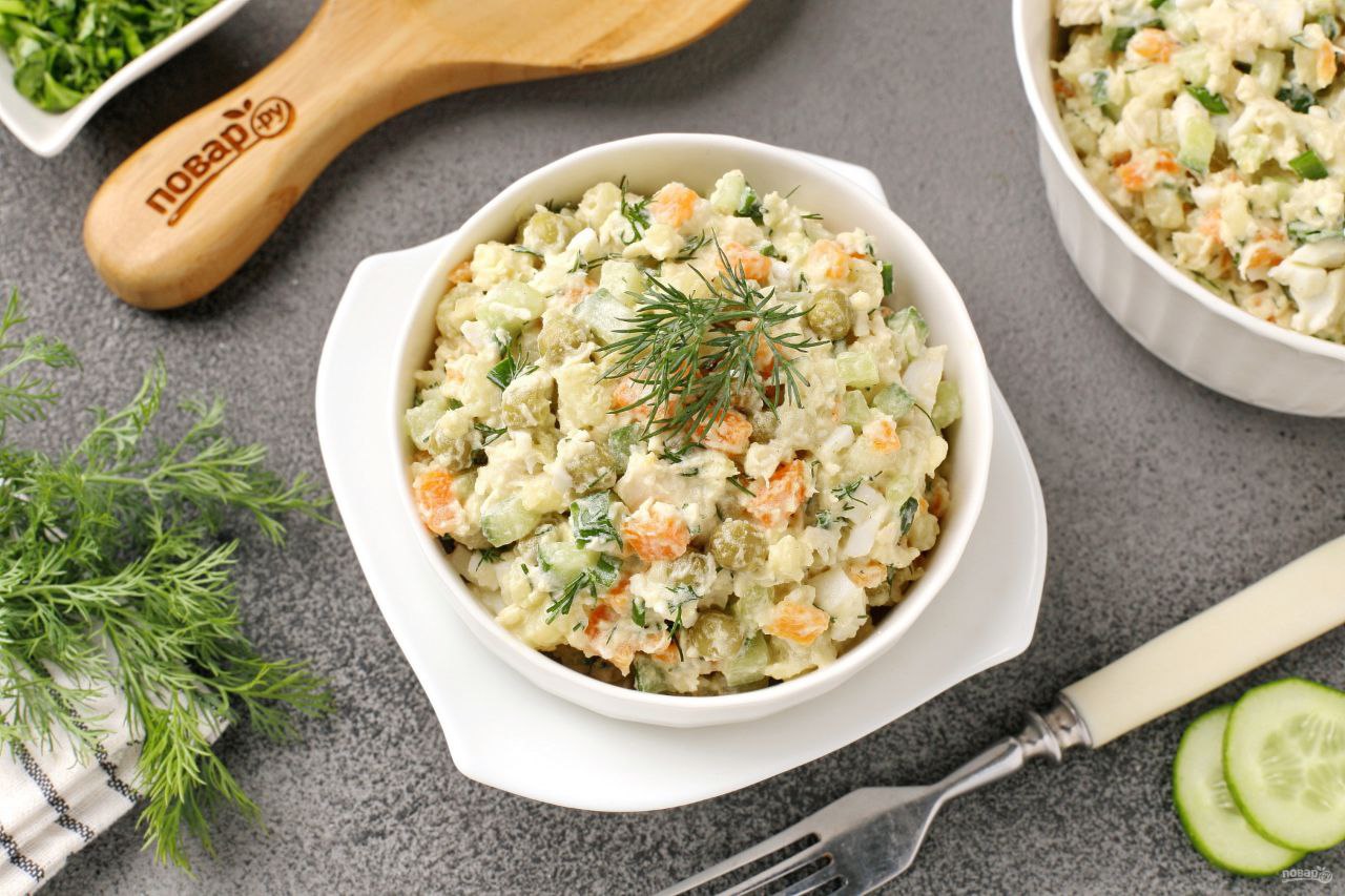 Оливье с курицей