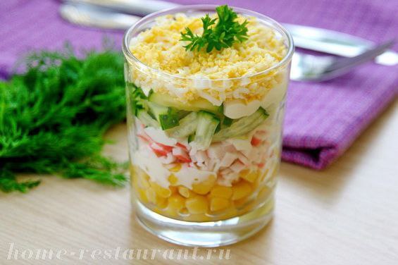 Крабовый в стаканчиках