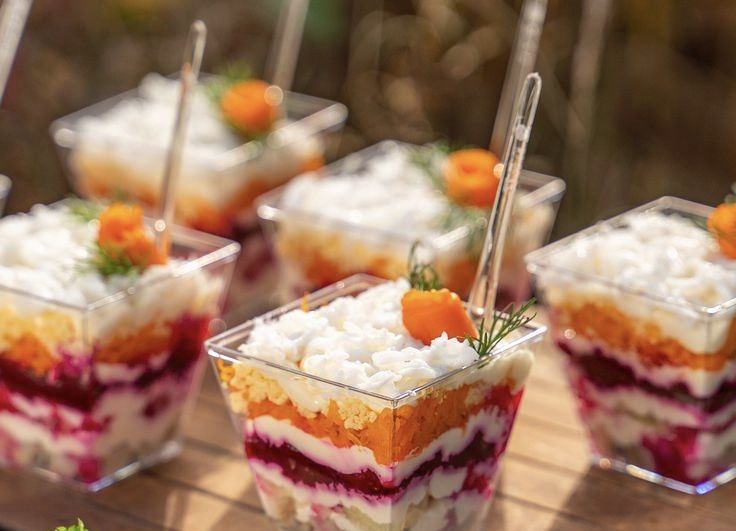 Селёдка под шубой в стаканчиках