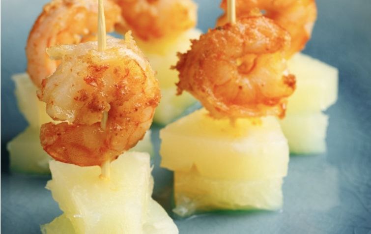 Креветка с ананасом